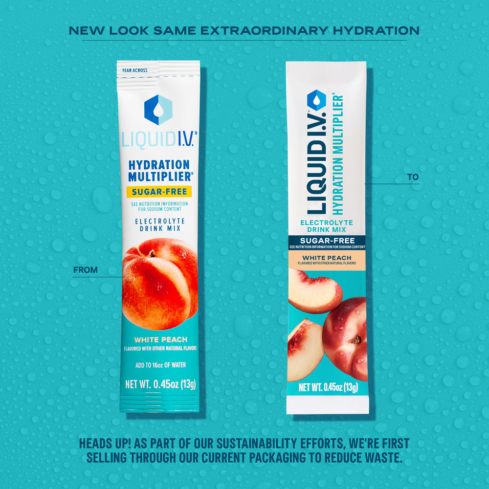 Liquid IV Hydration Multiplier sin azucar Durazno
